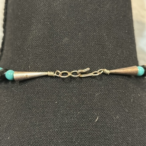 Picasso Marbel Turquoise Austrian Crystals facet Beads pendant necklace Signed - Picture 9 of 11